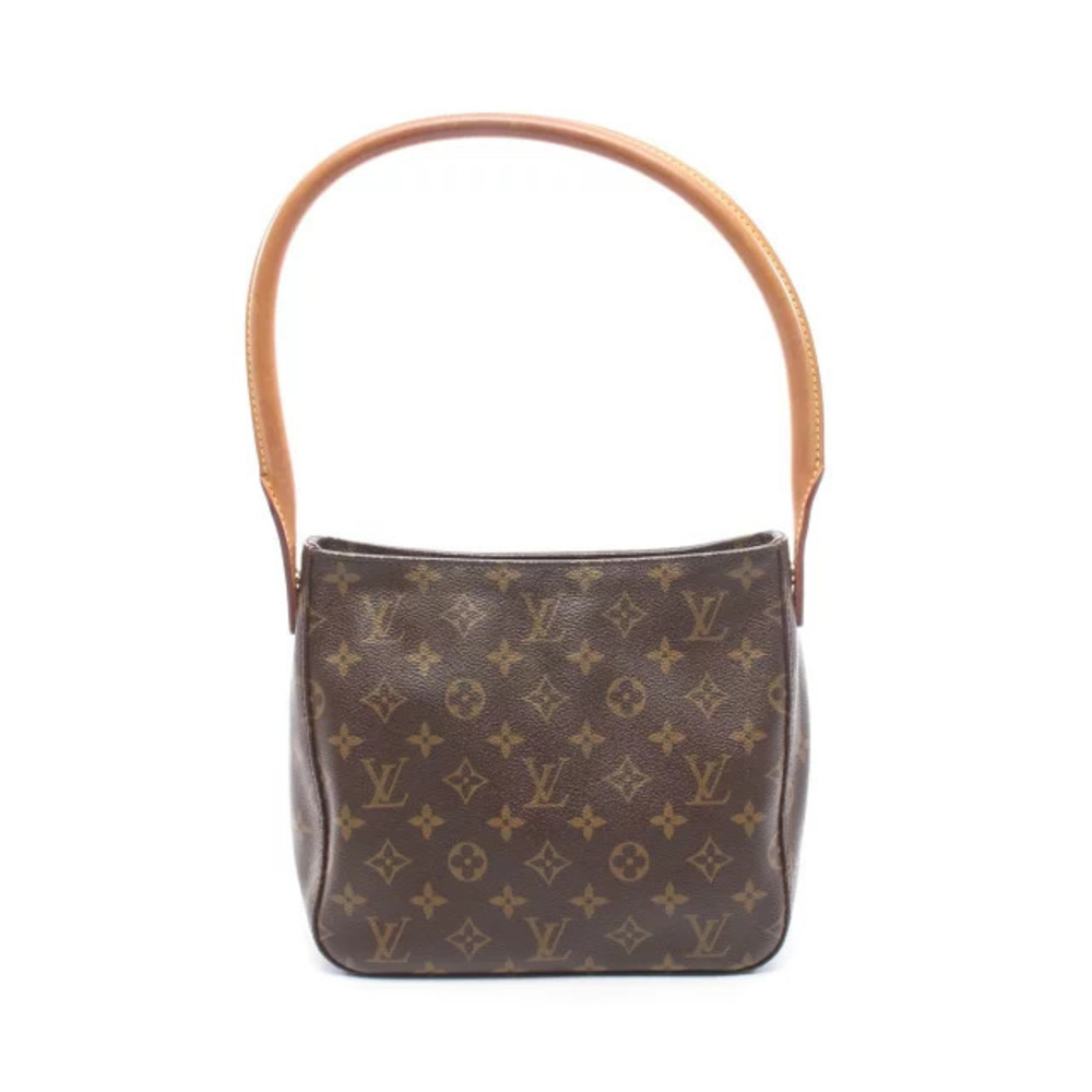 Louis Vuitton Looping Monogram Canvas Leather Shoulder Bag Brown